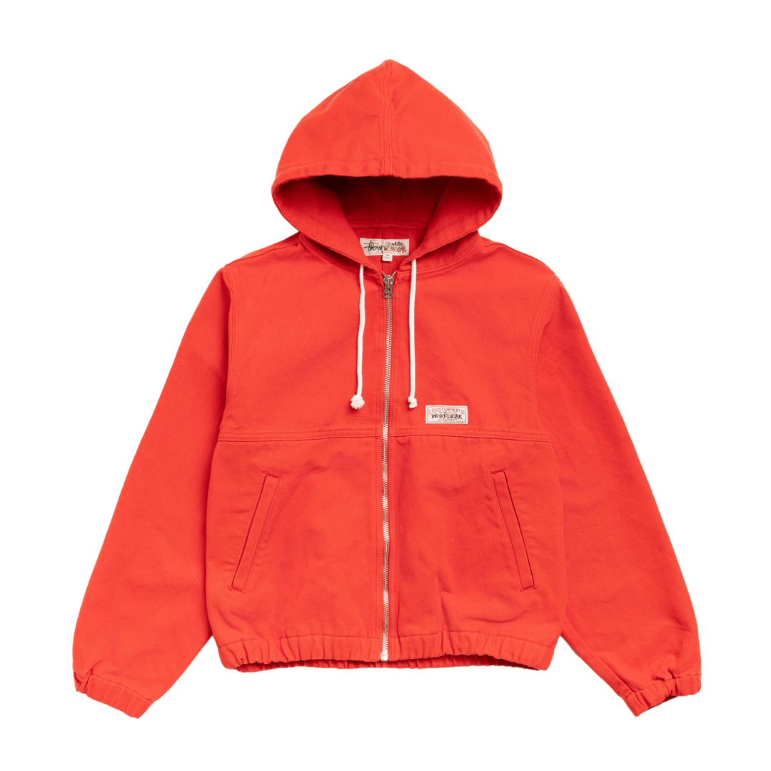 Stussy WORK JACKET UNLINED CANVAS RED
