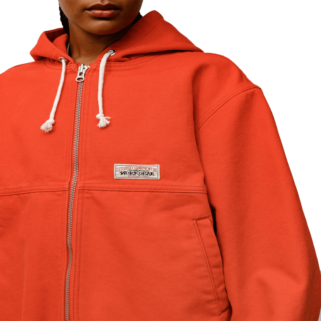 Stussy WORK JACKET UNLINED CANVAS RED