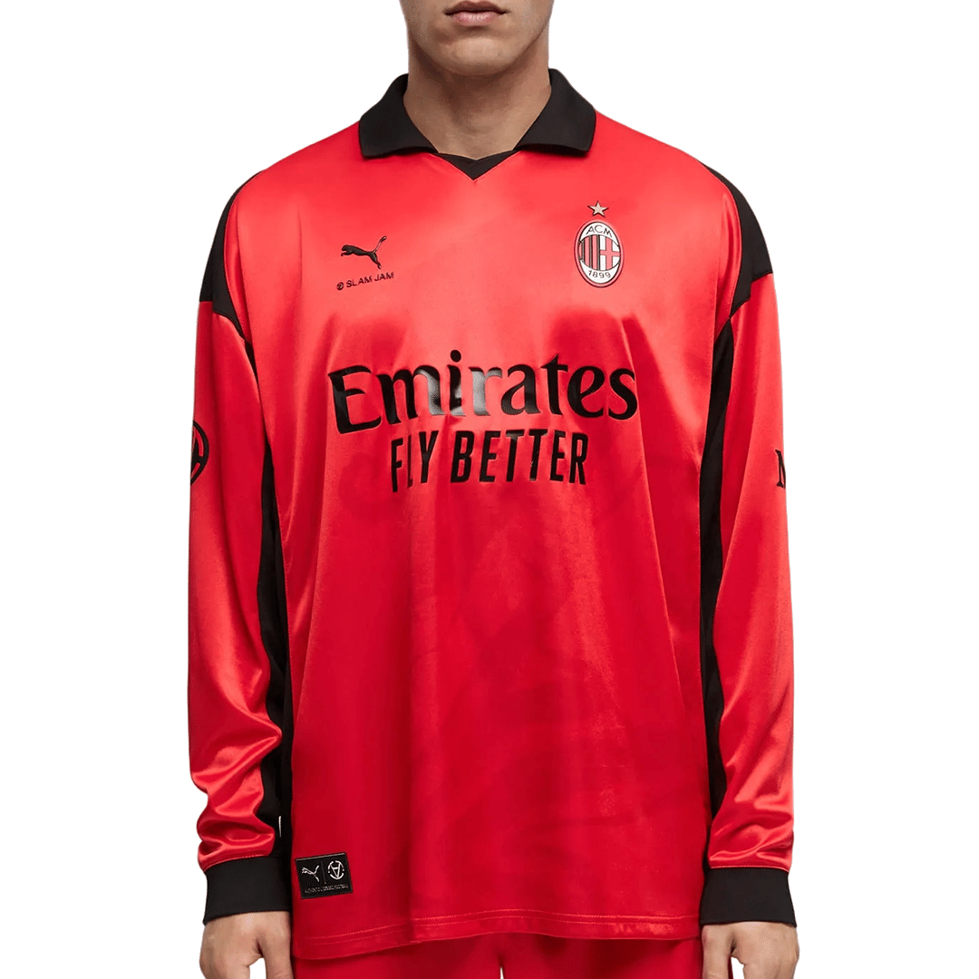 Puma SLAM JAM + AC MILAN 4TH KIT LIMITED EDITION LS JERSEY "FOR ALL TIME RED"