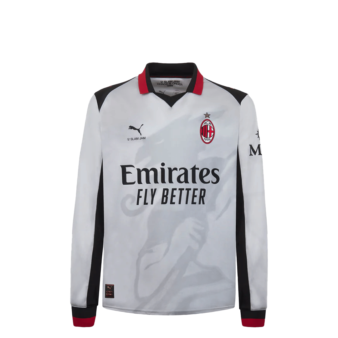 Puma SLAM JAM + AC MILAN 4TH KIT LIMITED EDITION LS JERSEY SILVER MIST