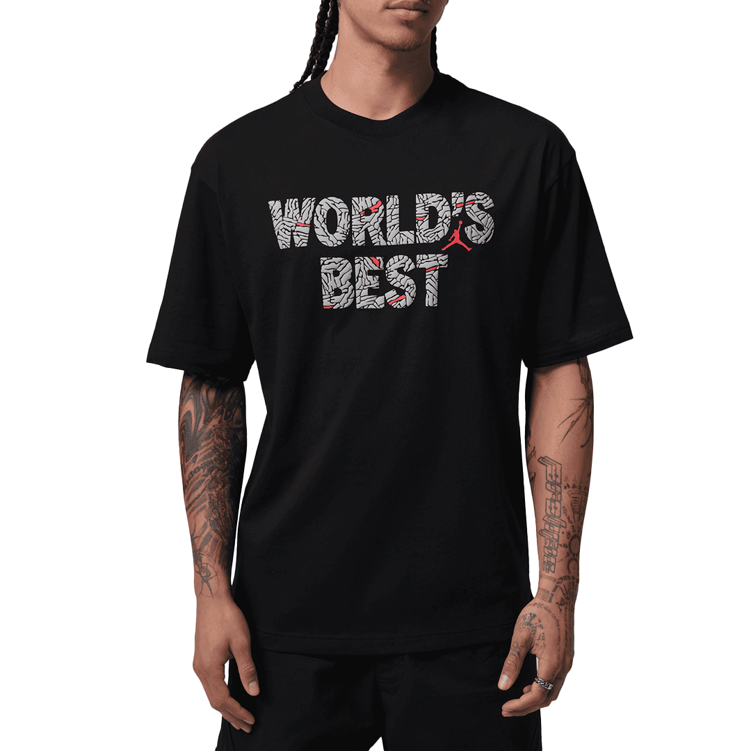 Air Jordan 'WORLD'S BEST' JORDAN T-SHIRT BLACK