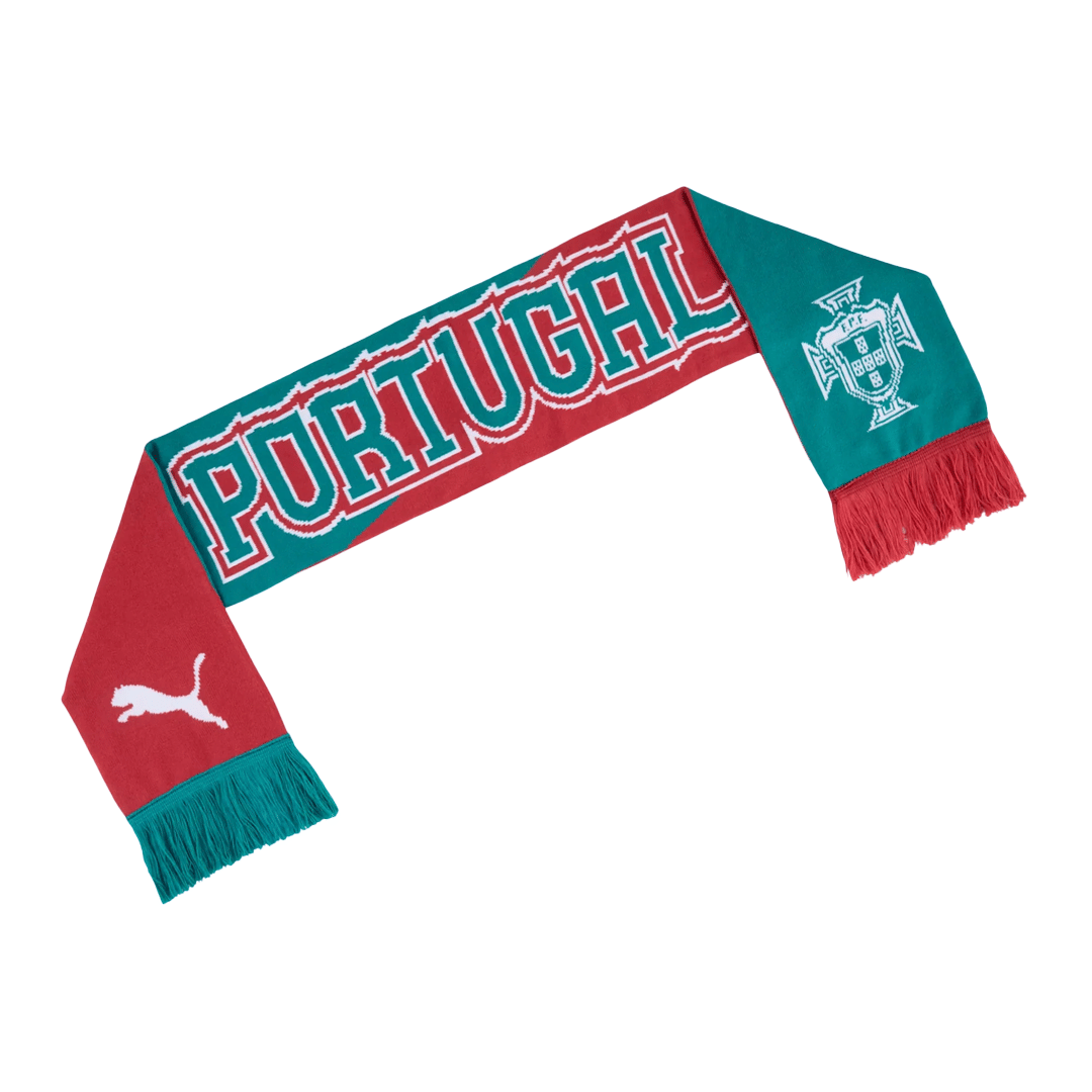 Puma PORTUGAL FPF CULTURE SCARF 2026/27 CLUB RED/GREEN LAGOON