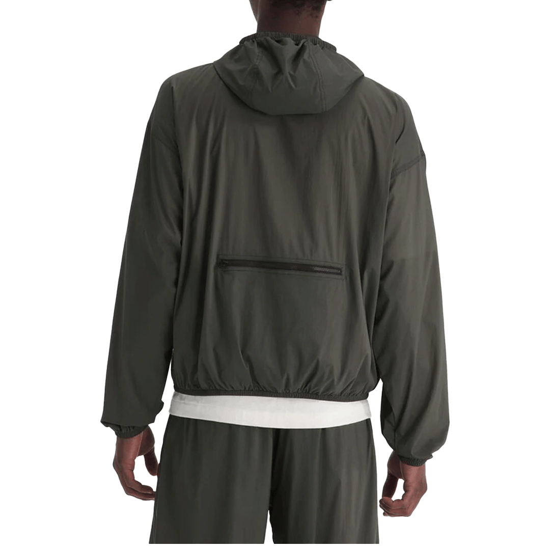 The North Face RED BOX PACKABLE HOODED WIND JACKET TAUPE GREEN