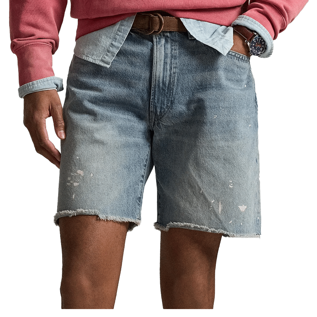 Polo Ralph Lauren FRAYED DETAIL JEAN SHORTS