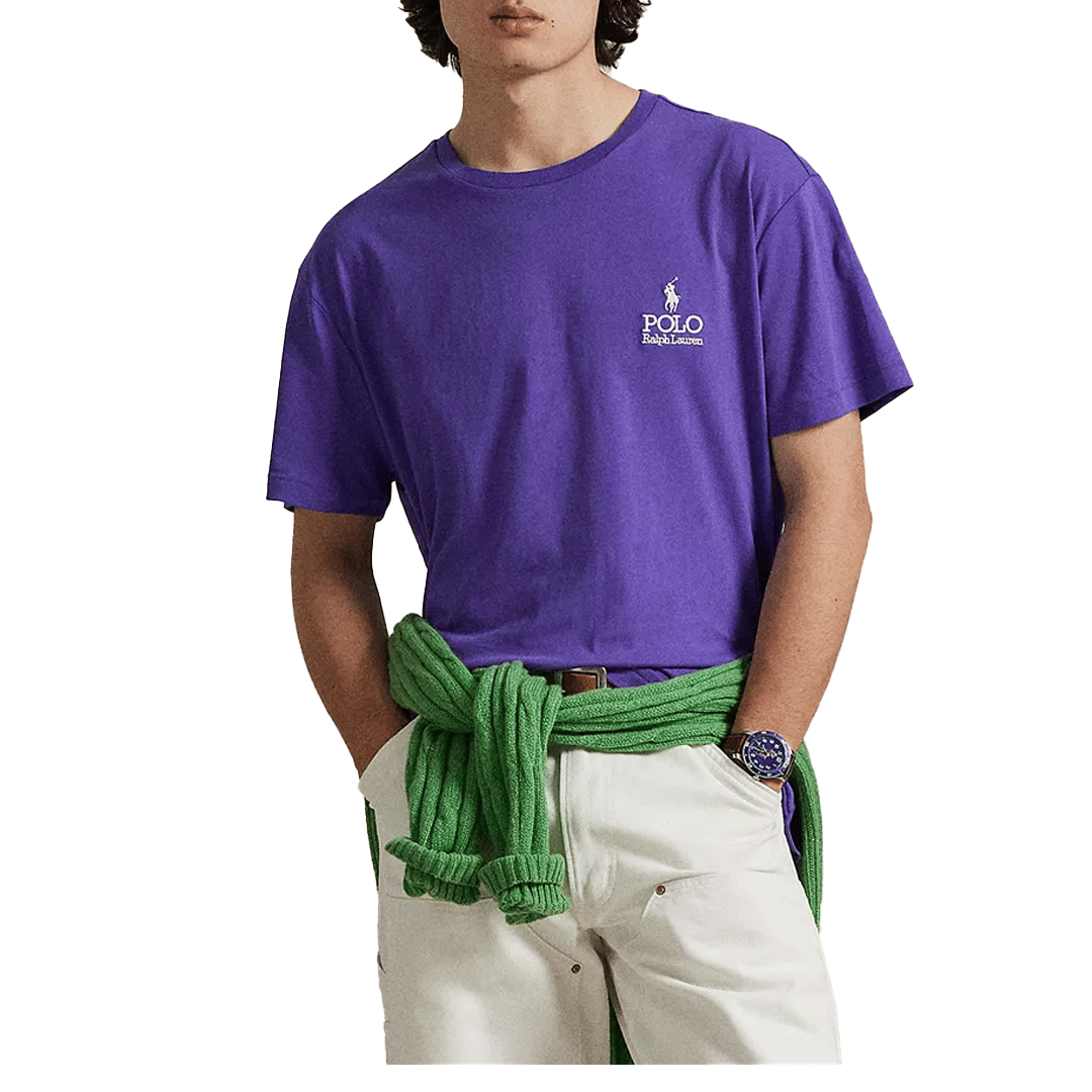 Polo Ralph Lauren CLASSIC FIT LOGO JERSEY T-SHIRT PURPLE