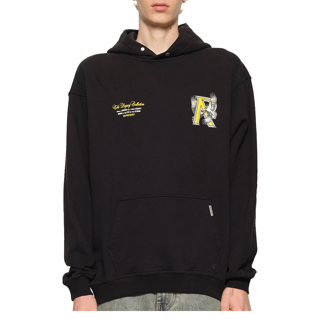 Represent LEGACY FALCON HOODIE JET BLACK