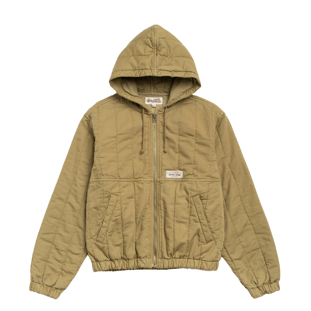Stussy QUILTED CANVAS WORK JACKET OLIVE