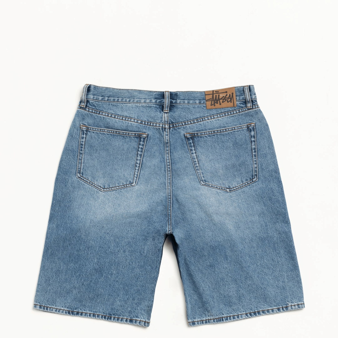 Stussy BIG OL' SHORTS DENIM INDIGO STONE WASH