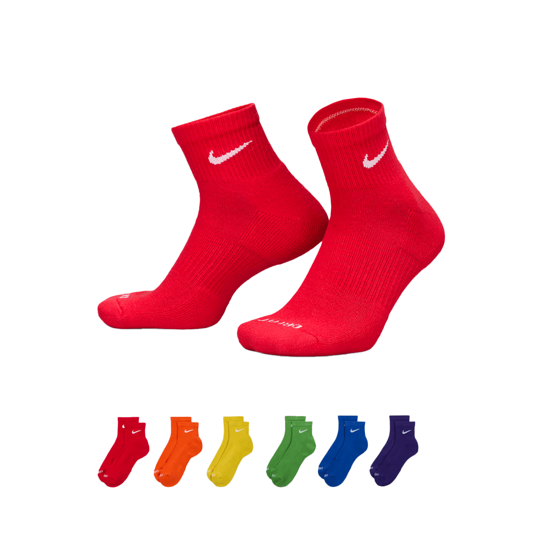 Nike EVERYDAY PLUS CUSHIONED TRAINING ANKLE SOCKS (6 PAIRS) MULTI-COLOR