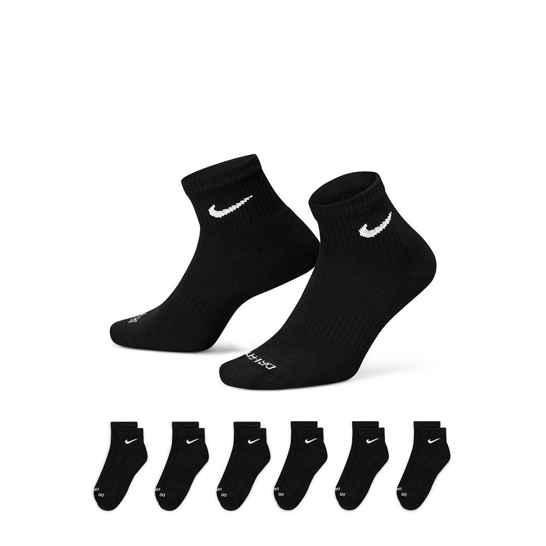 Nike EVERYDAY PLUS CUSHIONED ANKLE SOCKS BLACK (6 PAIRS)