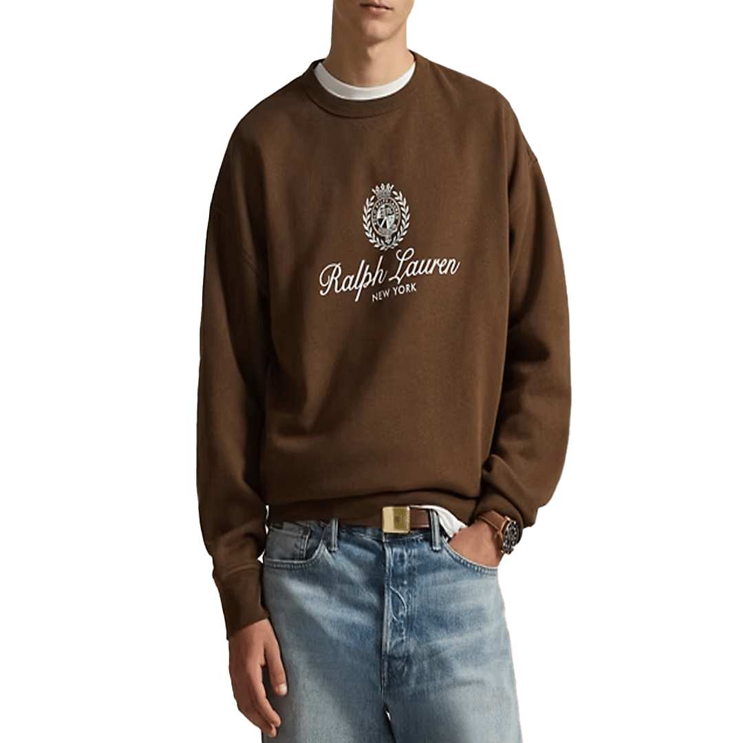 Polo Ralph Lauren RELAXED FIT FLEECE GRAPHIC SWEATSHIRT BROWN