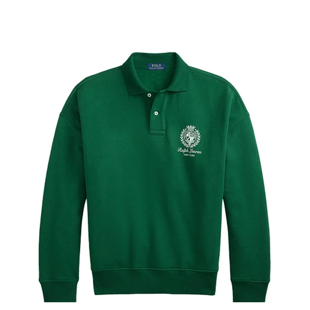 Polo Ralph Lauren KNIT RUGBY SWEATSHIRT GREEN