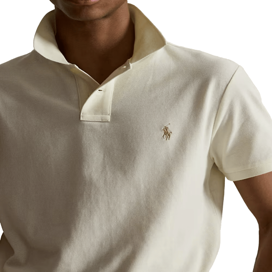Polo Ralph Lauren ICONIC MESH POLO SHIRT CREAM