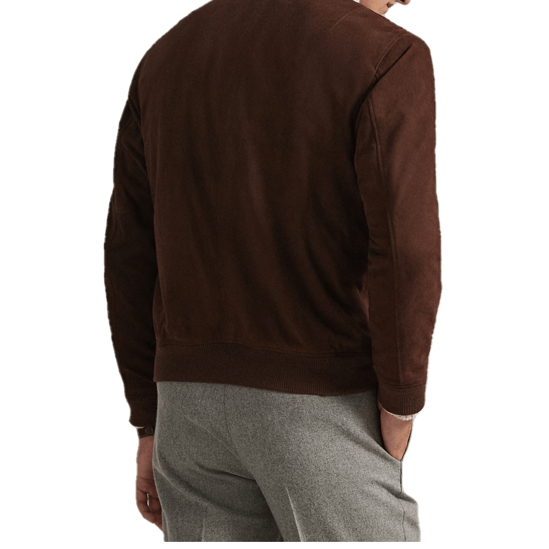 Polo Ralph Lauren SUEDE FLIGHT JACKET COOPER BROWN