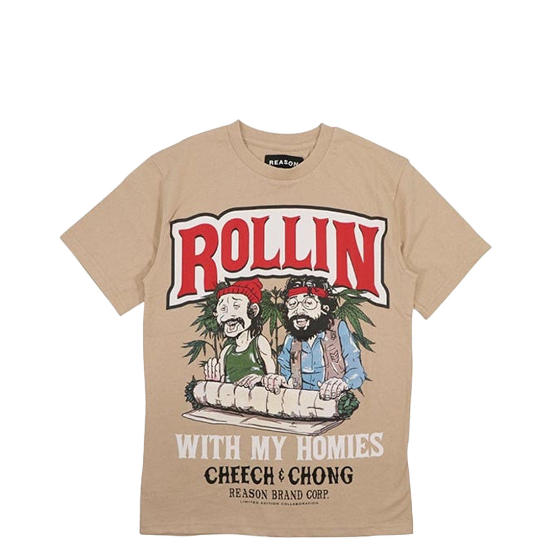 REASON CLOTHING CHEECH & CHONG TEE KHAKI