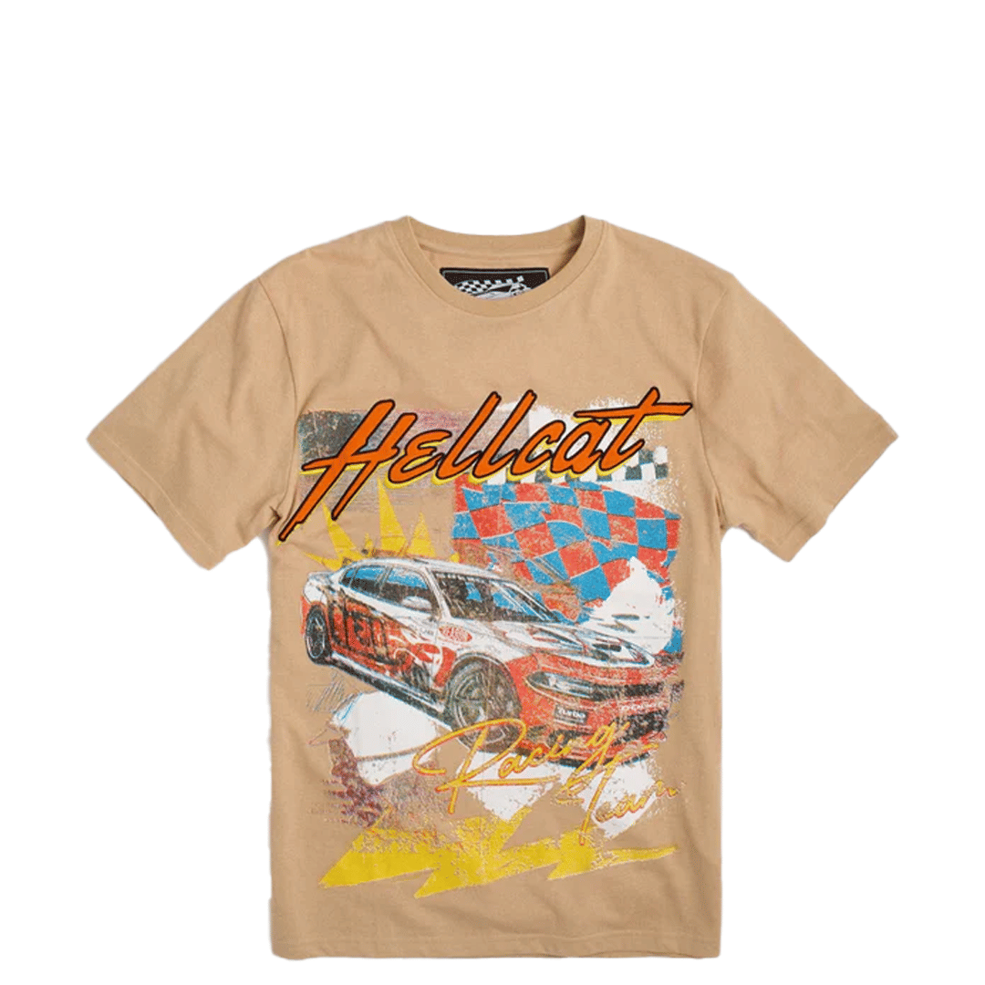REASON CLOTHING DODGE HELLCAT RACING TEE KHAKI