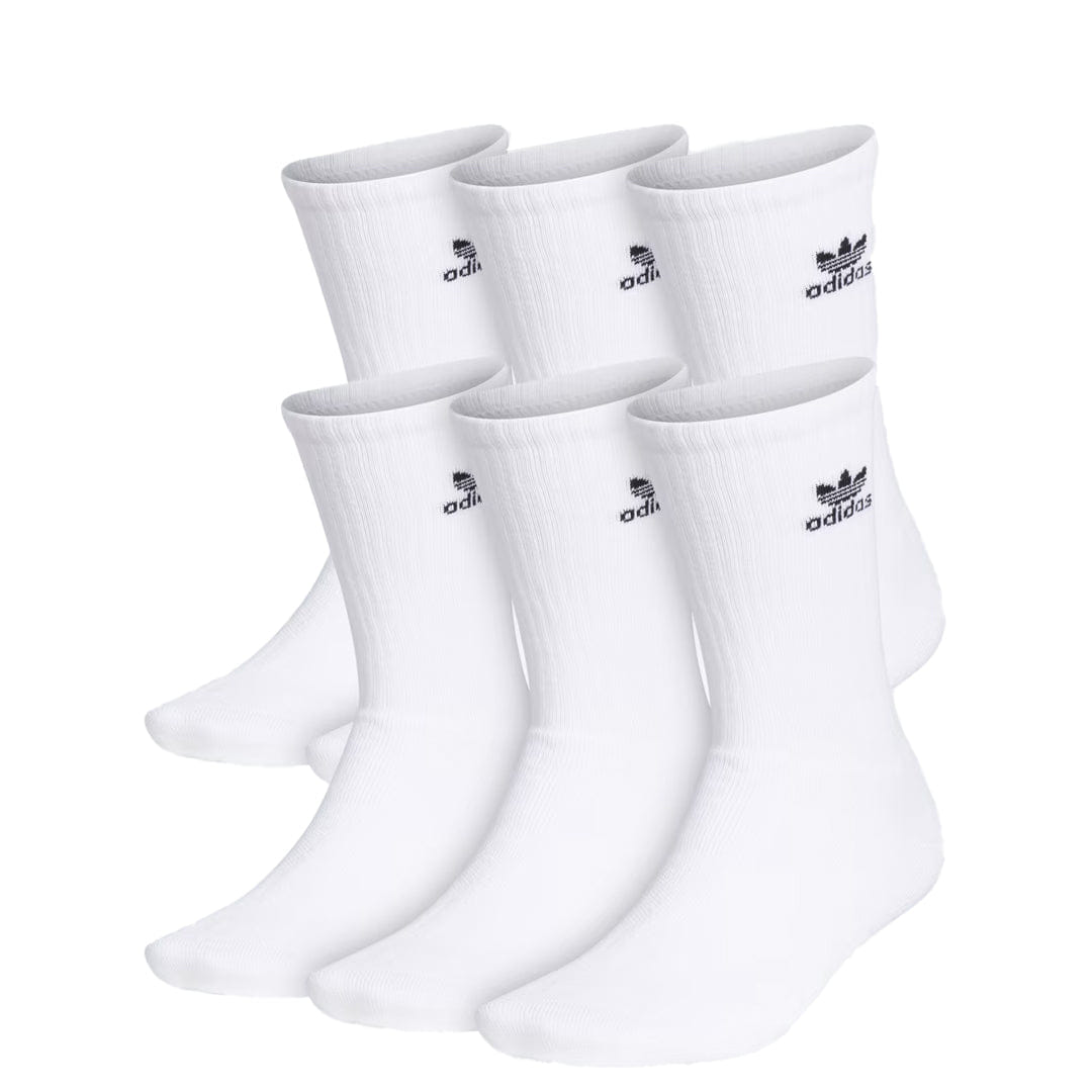 adidas TREFOIL CREW SOCKS (6 PAIRS) WHITE