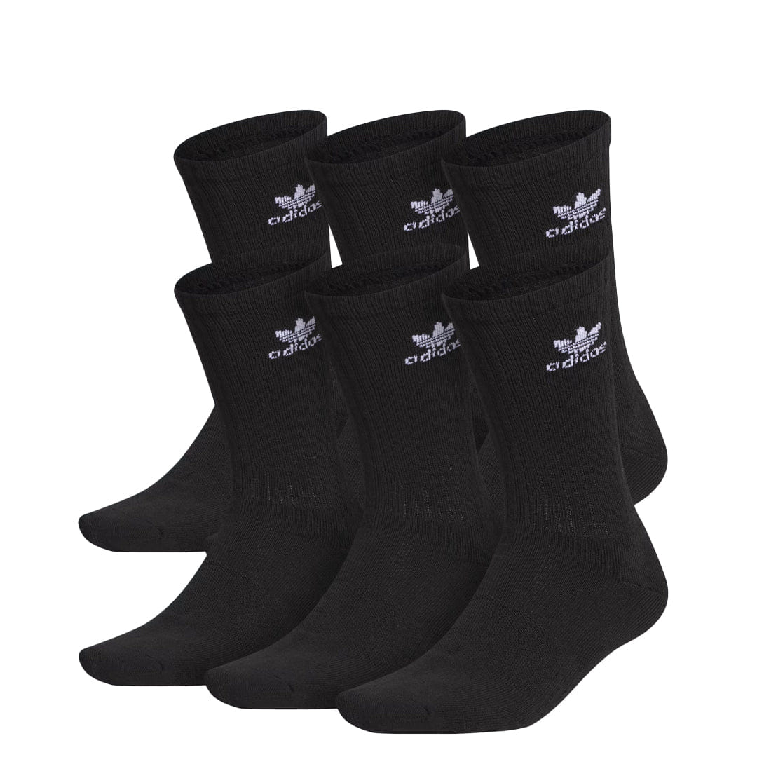 adidas TREFOIL CREW SOCKS BLACK (6 PAIRS)