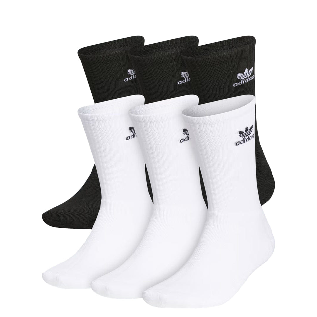 adidas TREFOIL CREW SOCKS BLACK/WHITE (6 PACK)