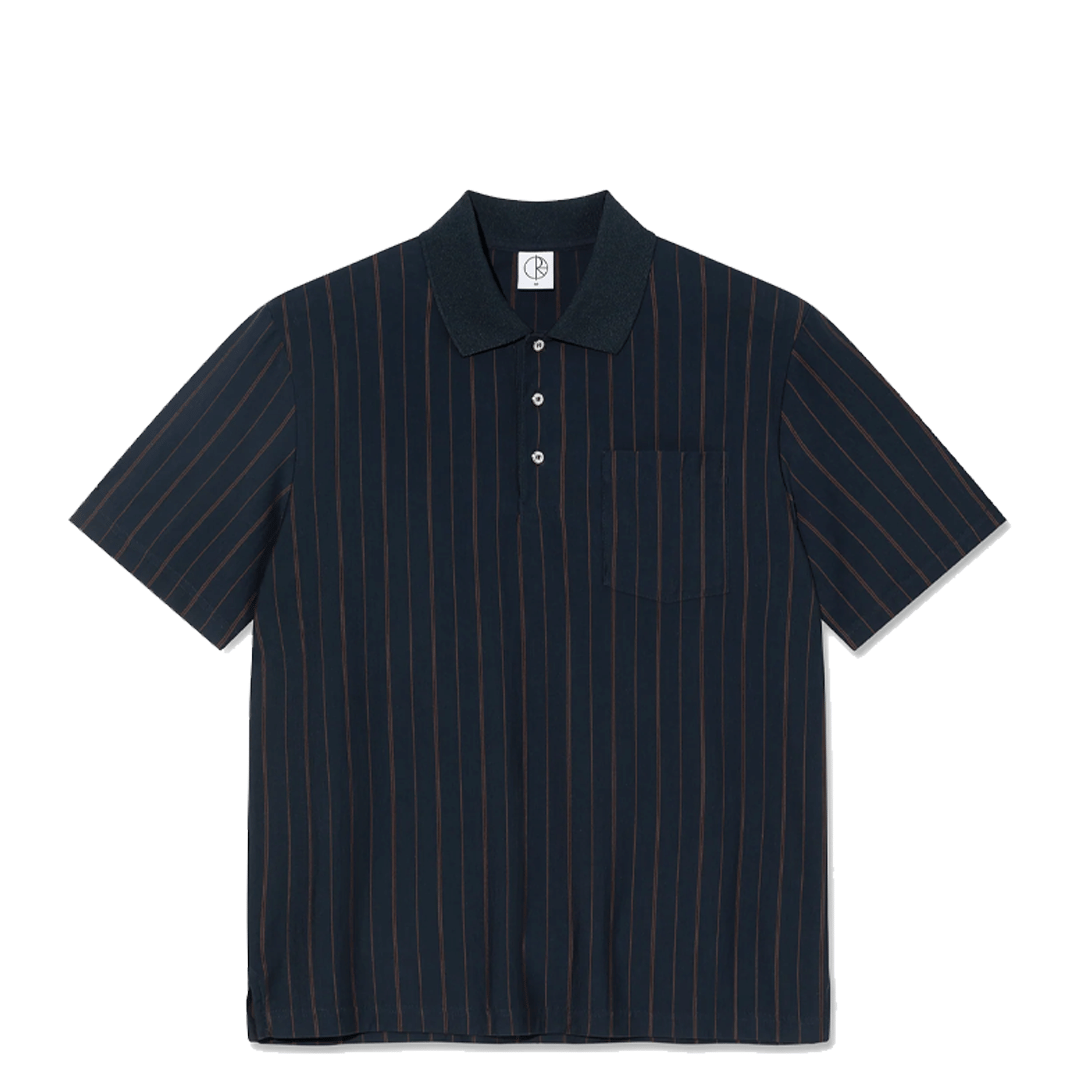 POLAR FANCY POLO SHIRT NAVY / BROWN