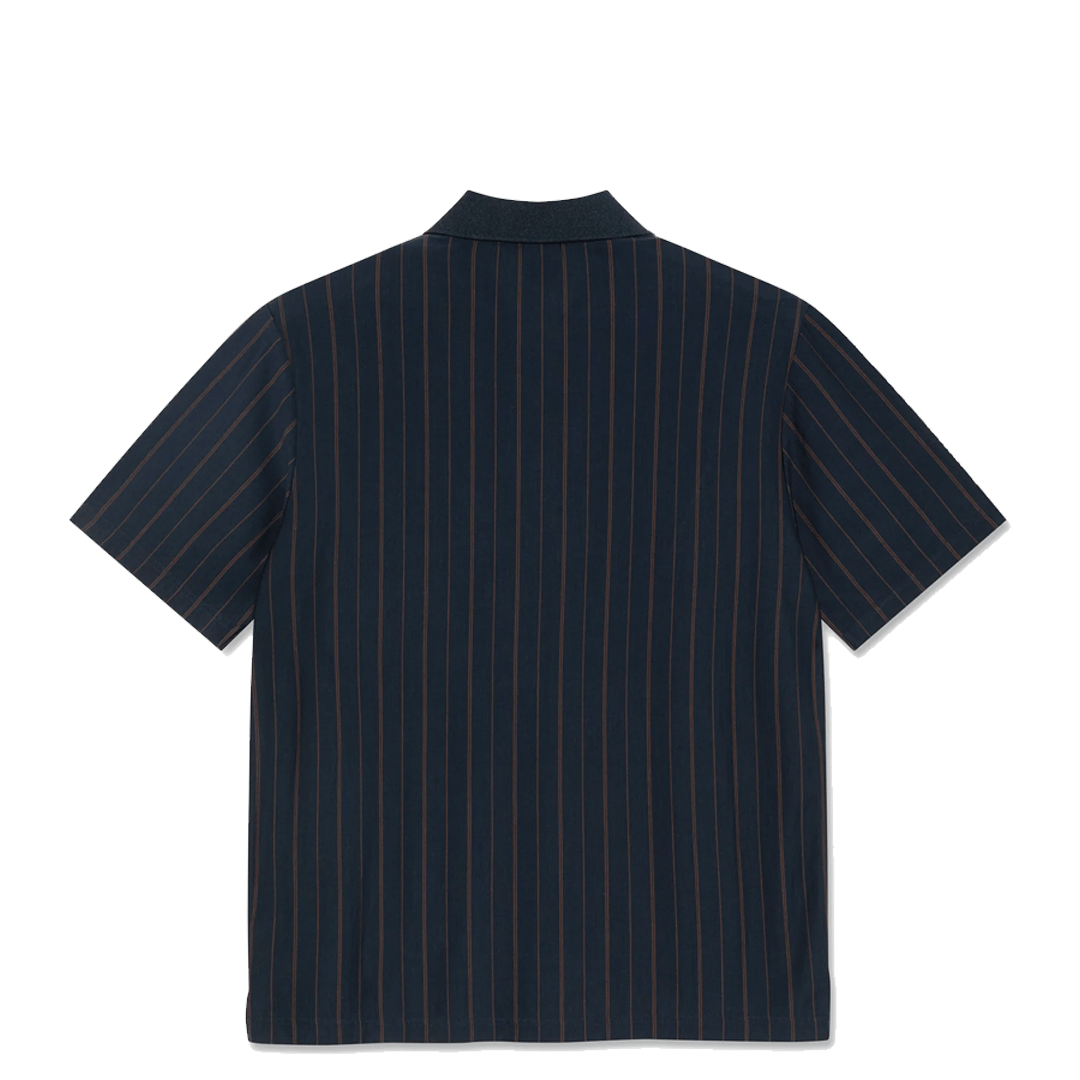 POLAR FANCY POLO SHIRT NAVY / BROWN