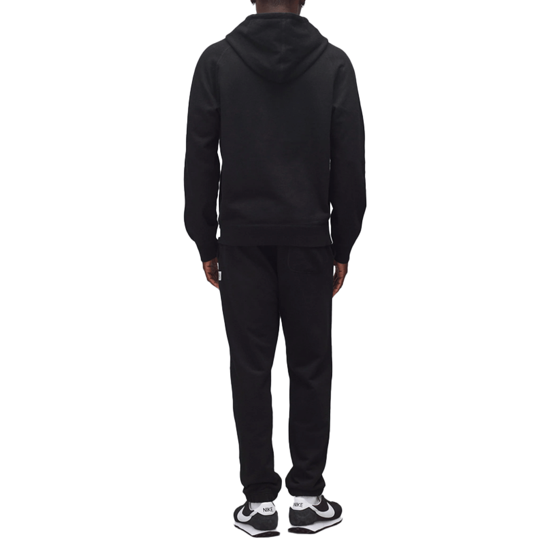 REIGNING CHAMP KNIT MIDWEIGHT TERRY ARCH LOGO HOODIE BLACK