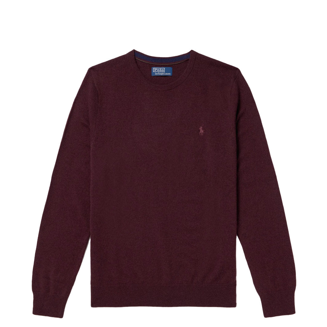 Polo Ralph Lauren LOGO EMBROIDERED PULLOVER CREWNECK BURGUNDY