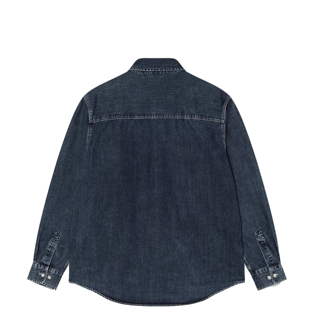 POLAR MIKE LONG SLEEVE SHIRT DENIM - WASHED BLUE