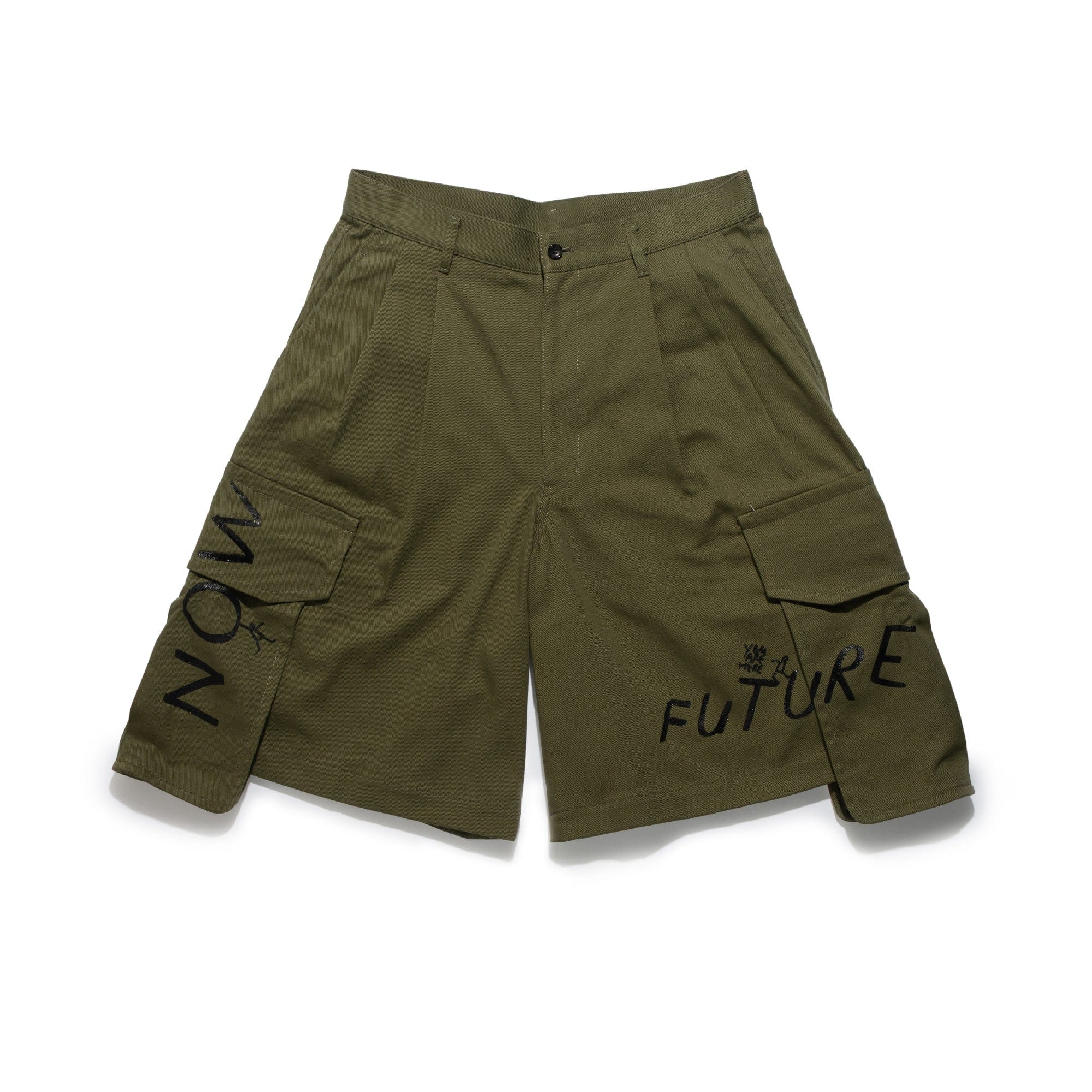 Comme Des Garcons SHIRT CDG Shirt Print Cargo Shorts Khaki FQ-P504-S26-2
