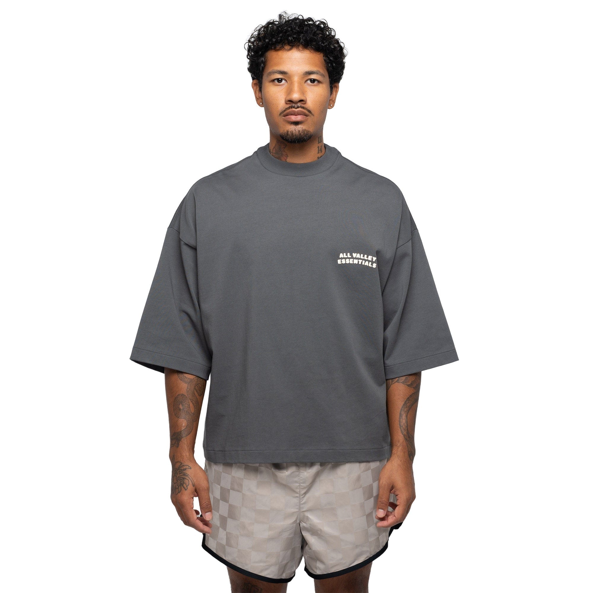 Fear of God Essentials Merch Tee Boxy Fit Iron Grey RW00384-0032