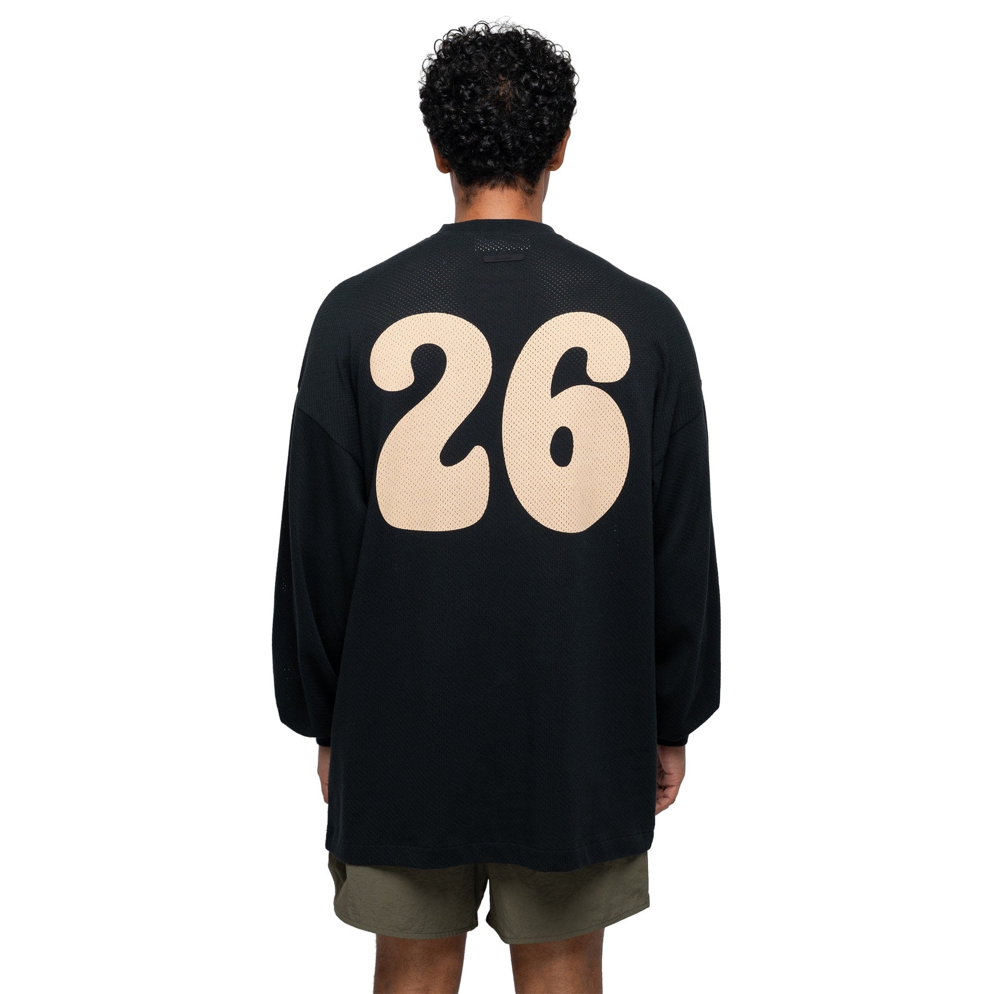 Fear of God Essentials Sport Mesh Merch LS Tee Vintage Black RW00280-0031