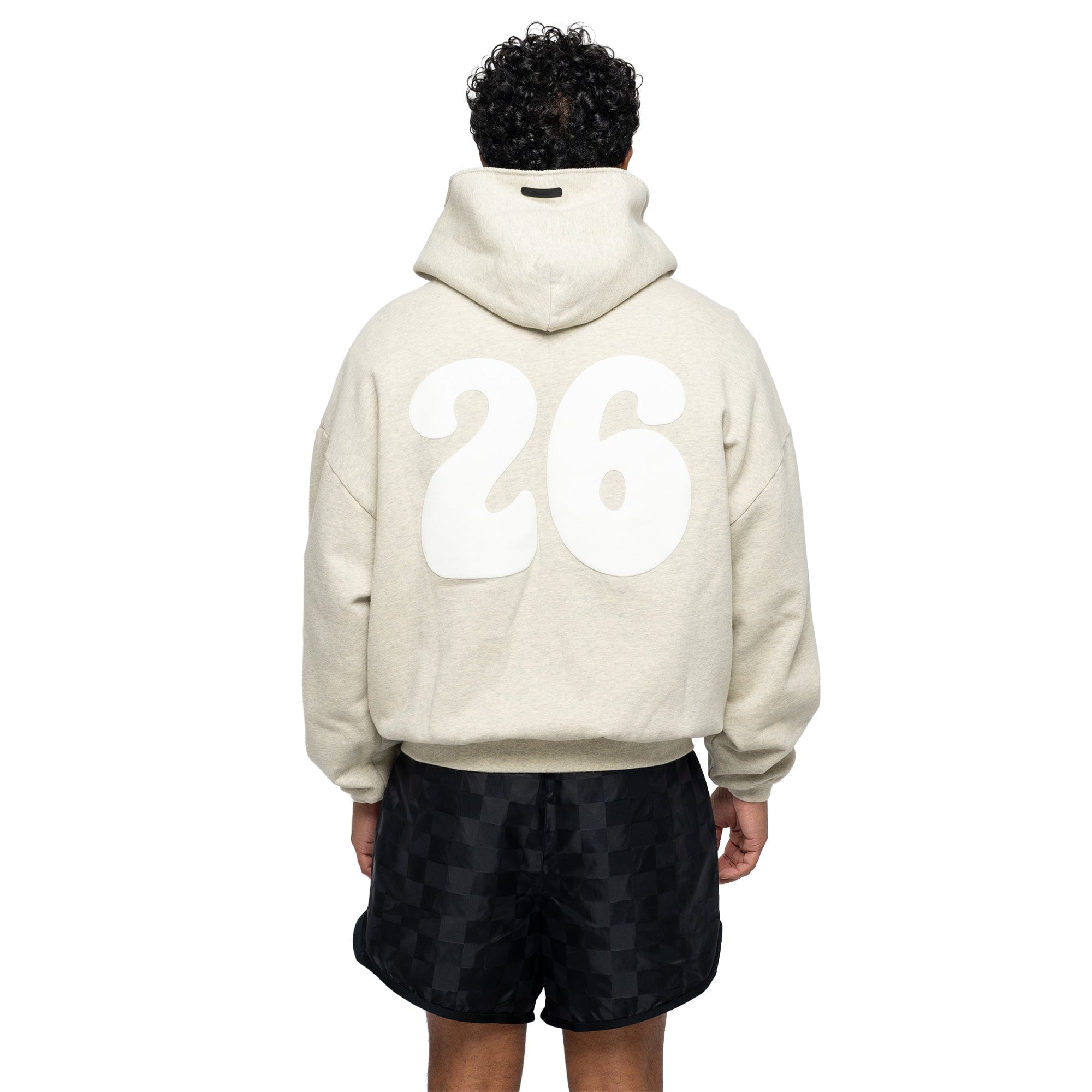 Fear of God Essentials 90's Full Zip Up Hoodie Washed Vanilla RW00290-0144
