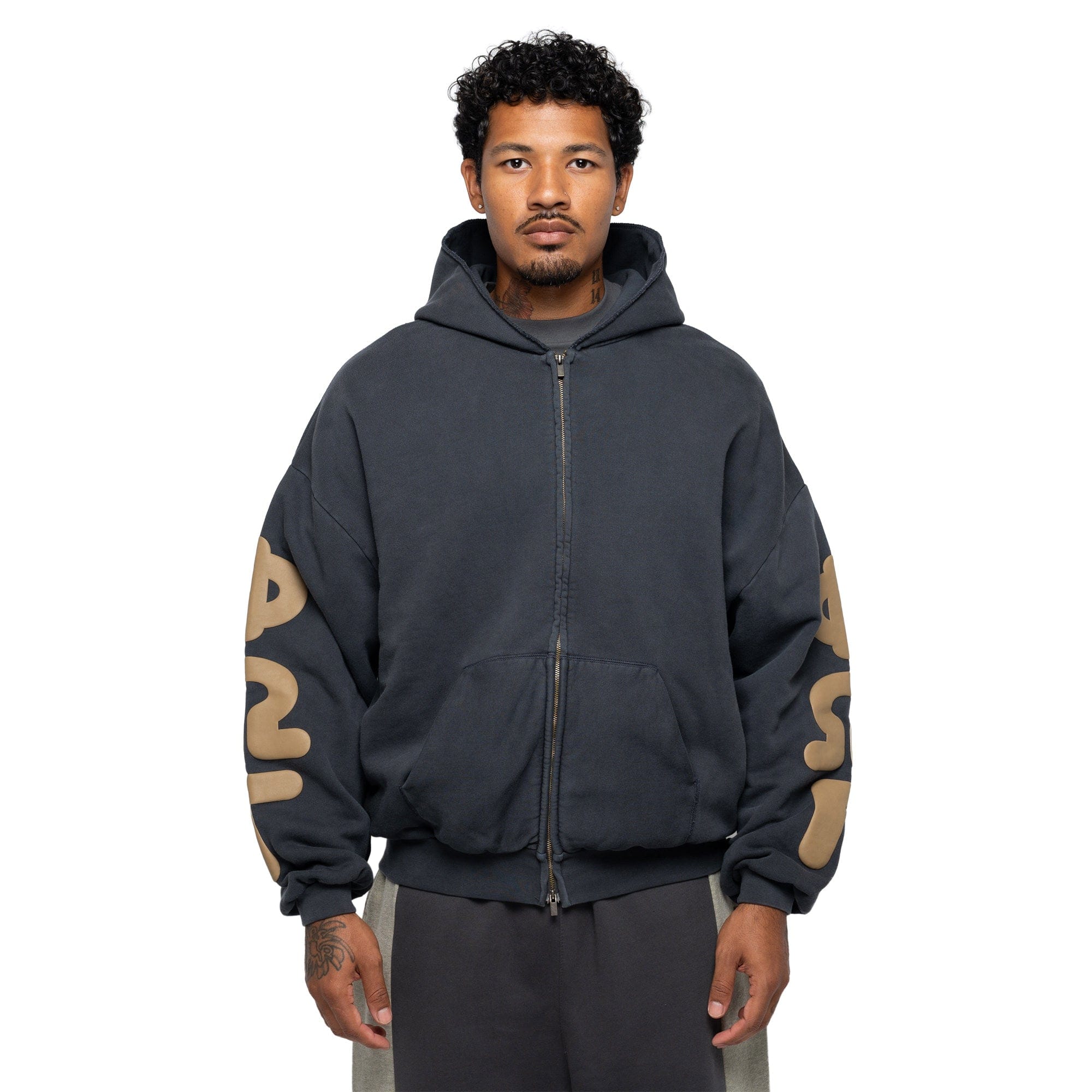 Fear of God Essentials 90's Zip Up Hoodie Washed Grey RW00388-0146