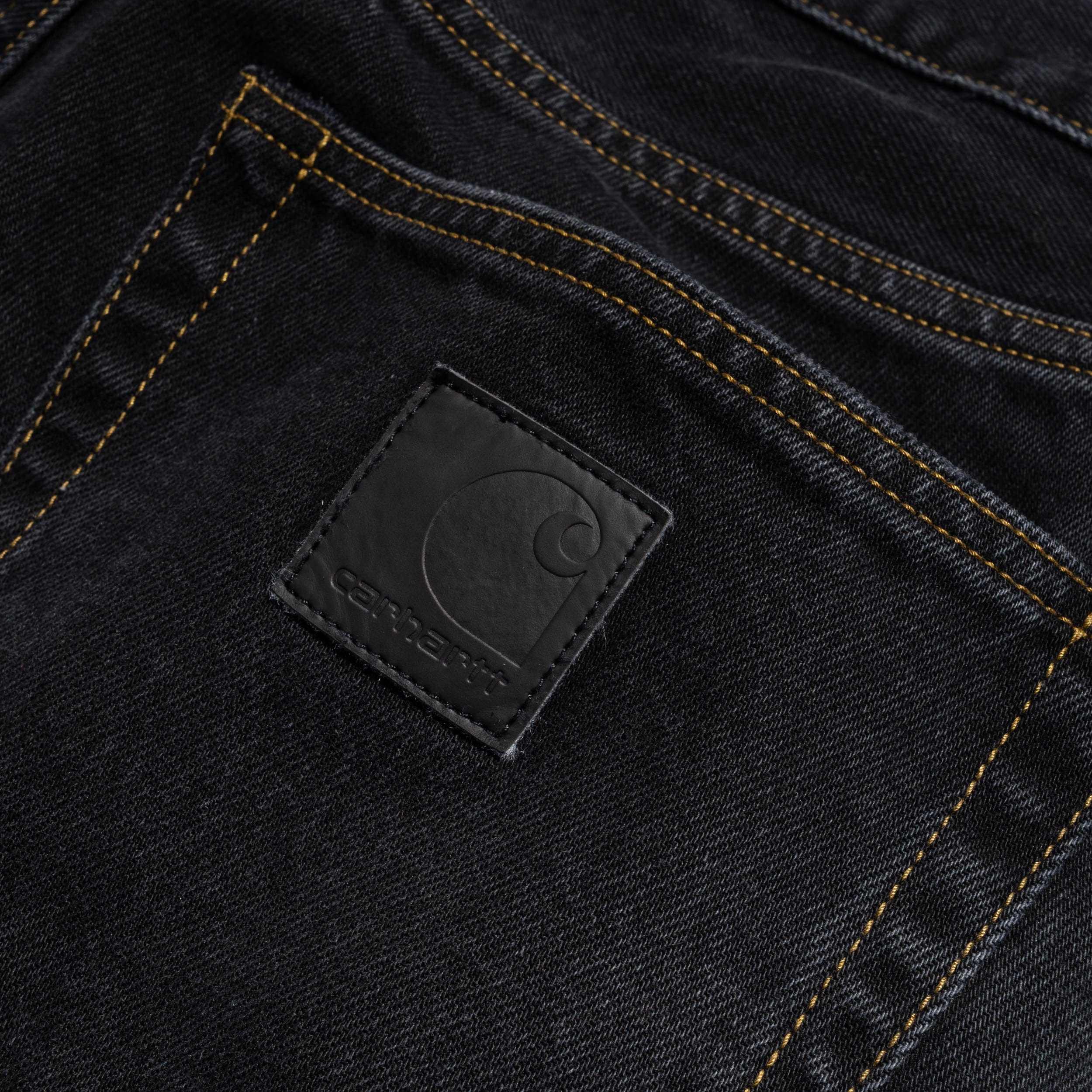Carhartt WIP Aaron Pant Smith 13.5oz Denim Black Stone I034237