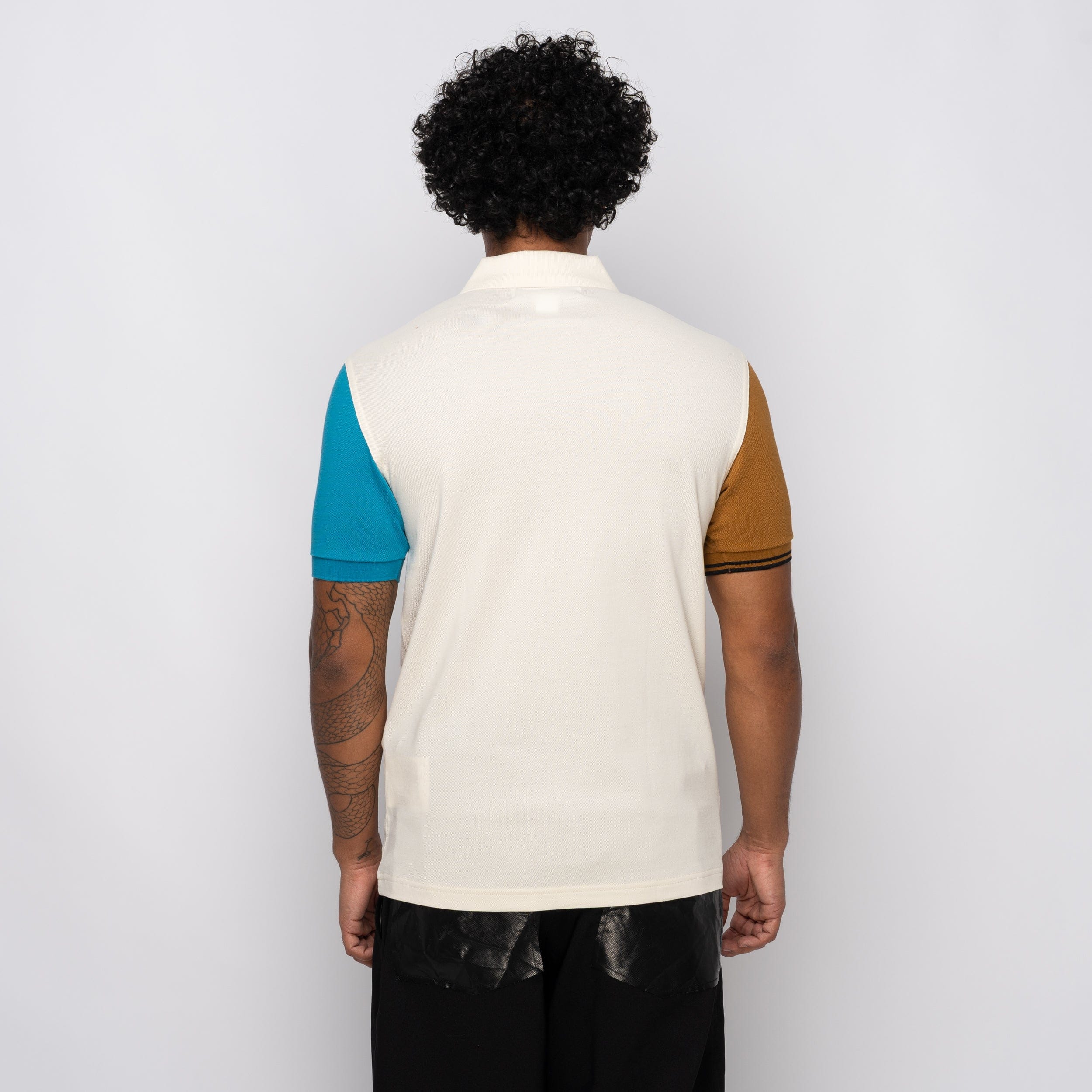 Comme Des Garcons SHIRT CDG Shirt x Fred Perry S/S Polo Shirt Ecru/Cyan FP-T503-W25