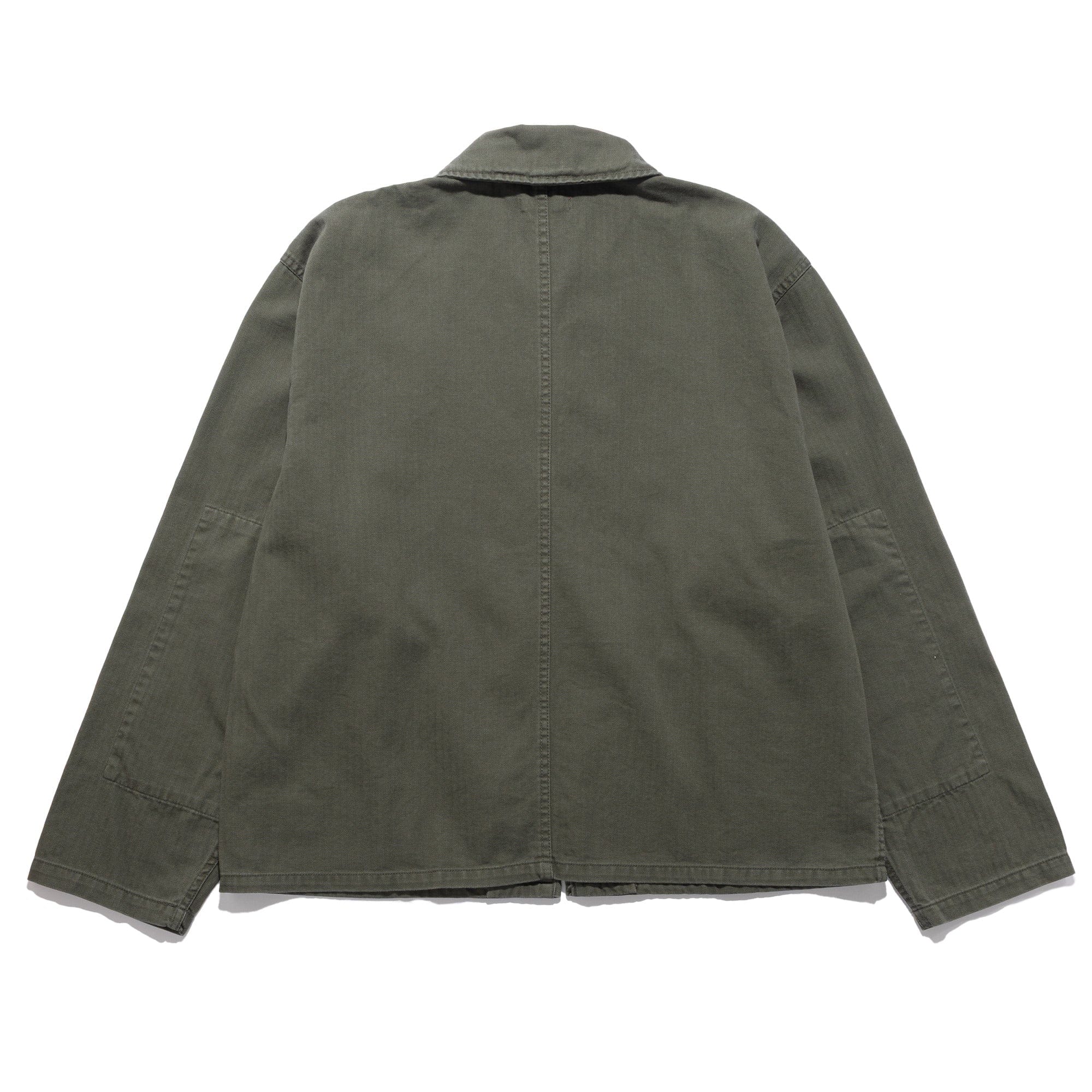 is-ness Herringbone Zip Jacket Khaki 1007AWJK06