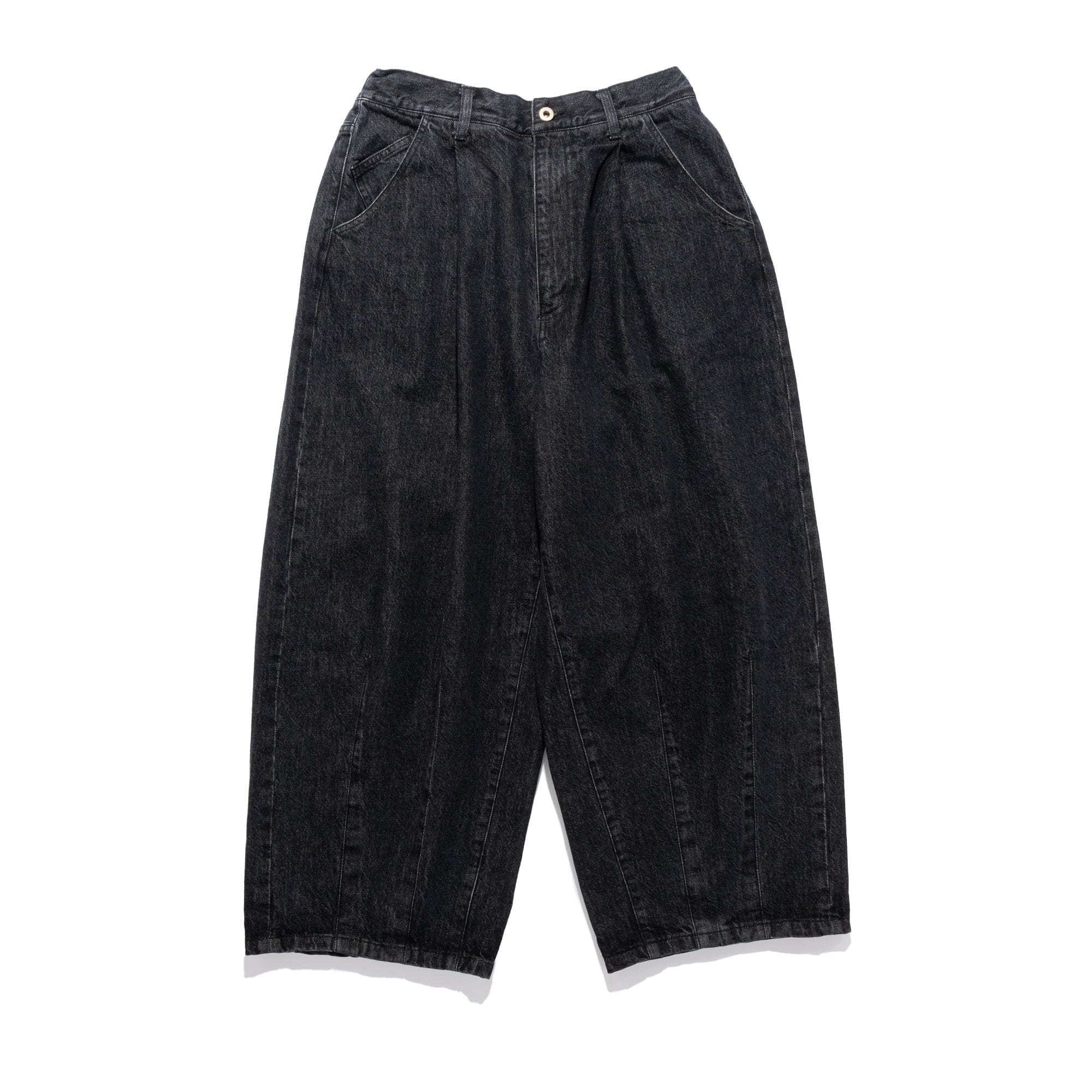 is-ness 5PK Balloon Pants Enzyme Wash Black 1006AWBALOON5PK01-1