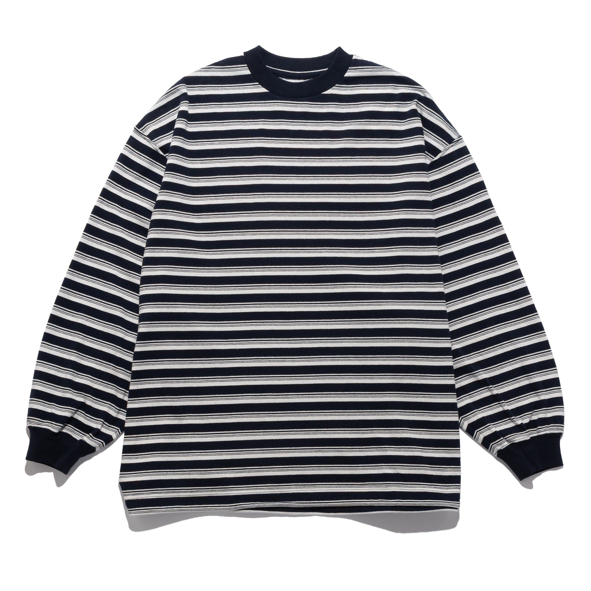 is-ness Balloon Striped LS Tee Navy 1004AWCS03