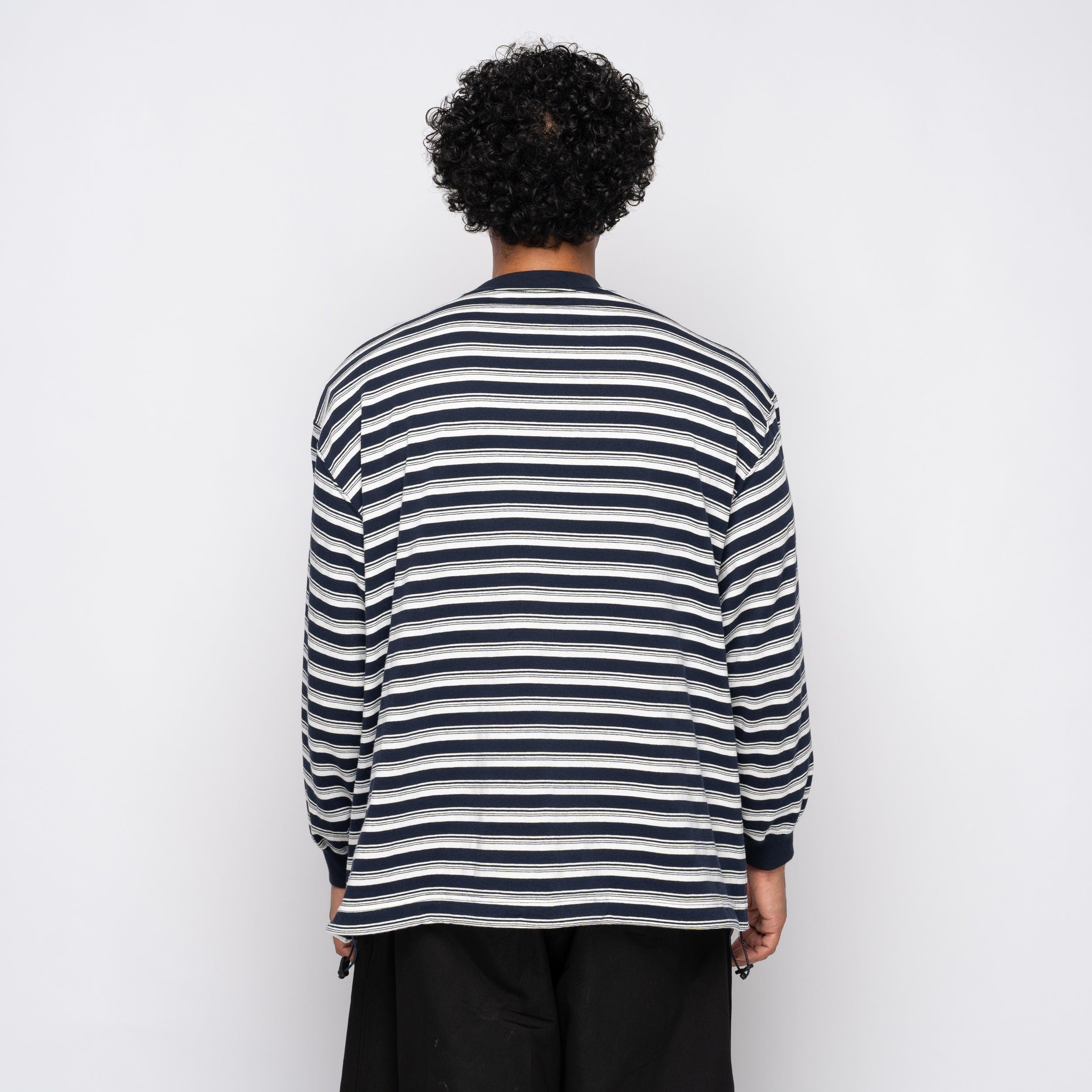 is-ness Balloon Striped LS Tee Navy 1004AWCS03