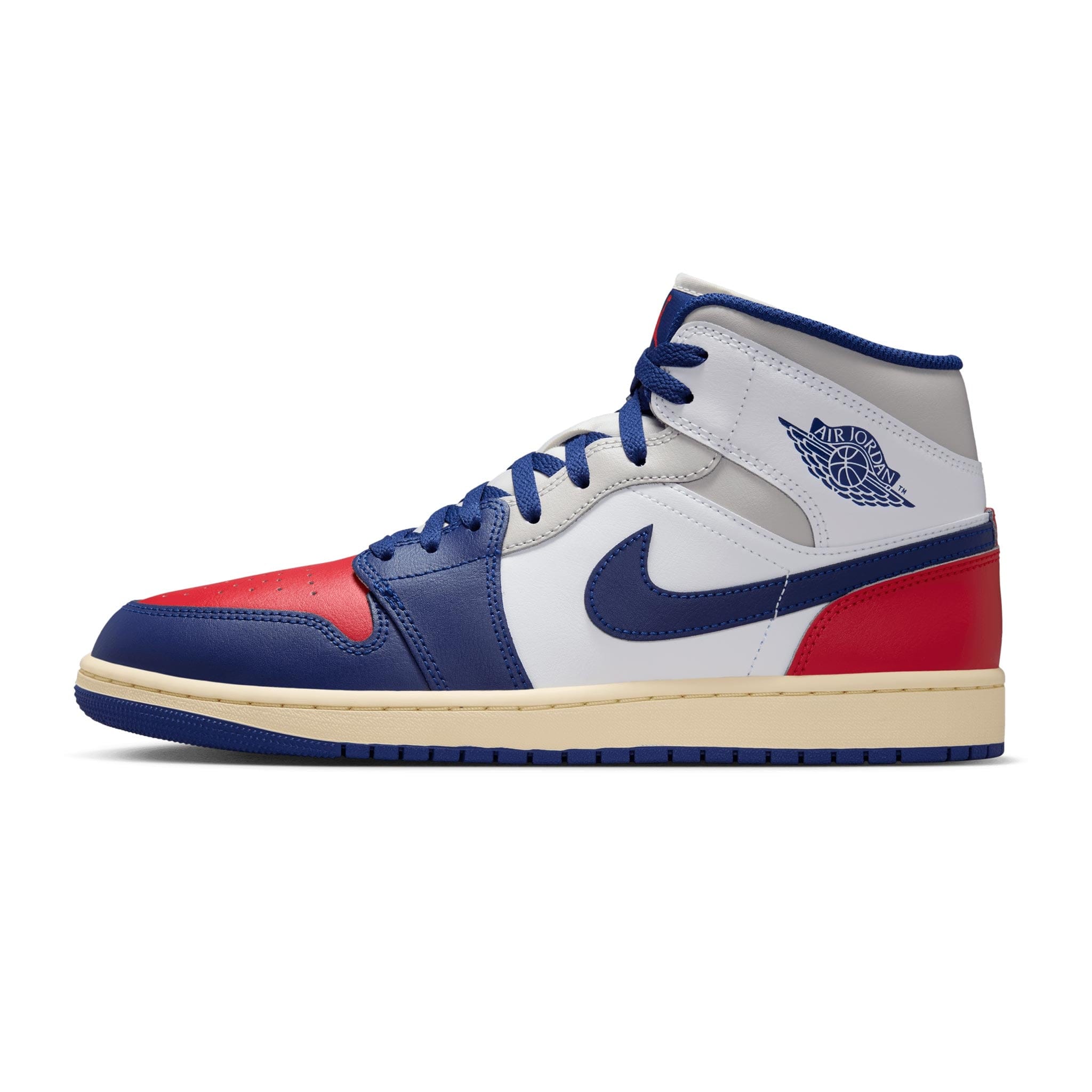 Air Jordan 1 Mid WHITE/DEEP ROYAL BLUE-UNIVERSITY RED DQ8426-102