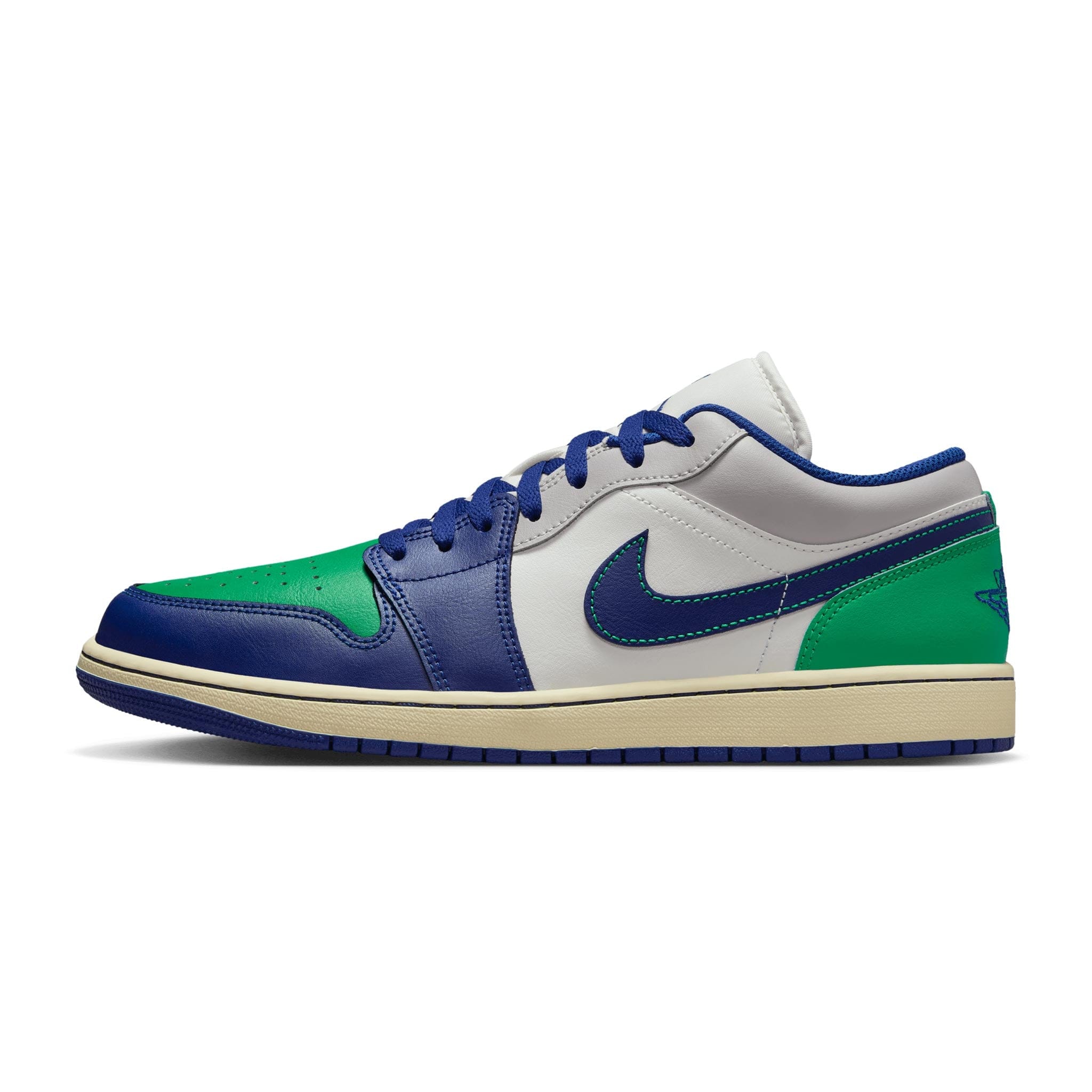 Air Jordan 1 Low SAIL/DEEP ROYAL BLUE-STADIUM GREEN 553558-147