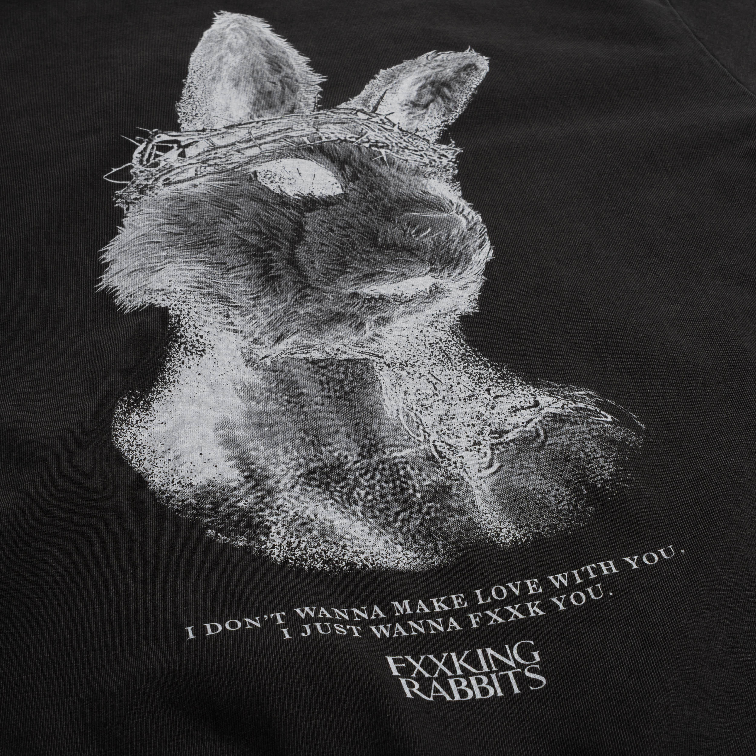 FR2 Rabbit Jesus Tee Black FRC3655