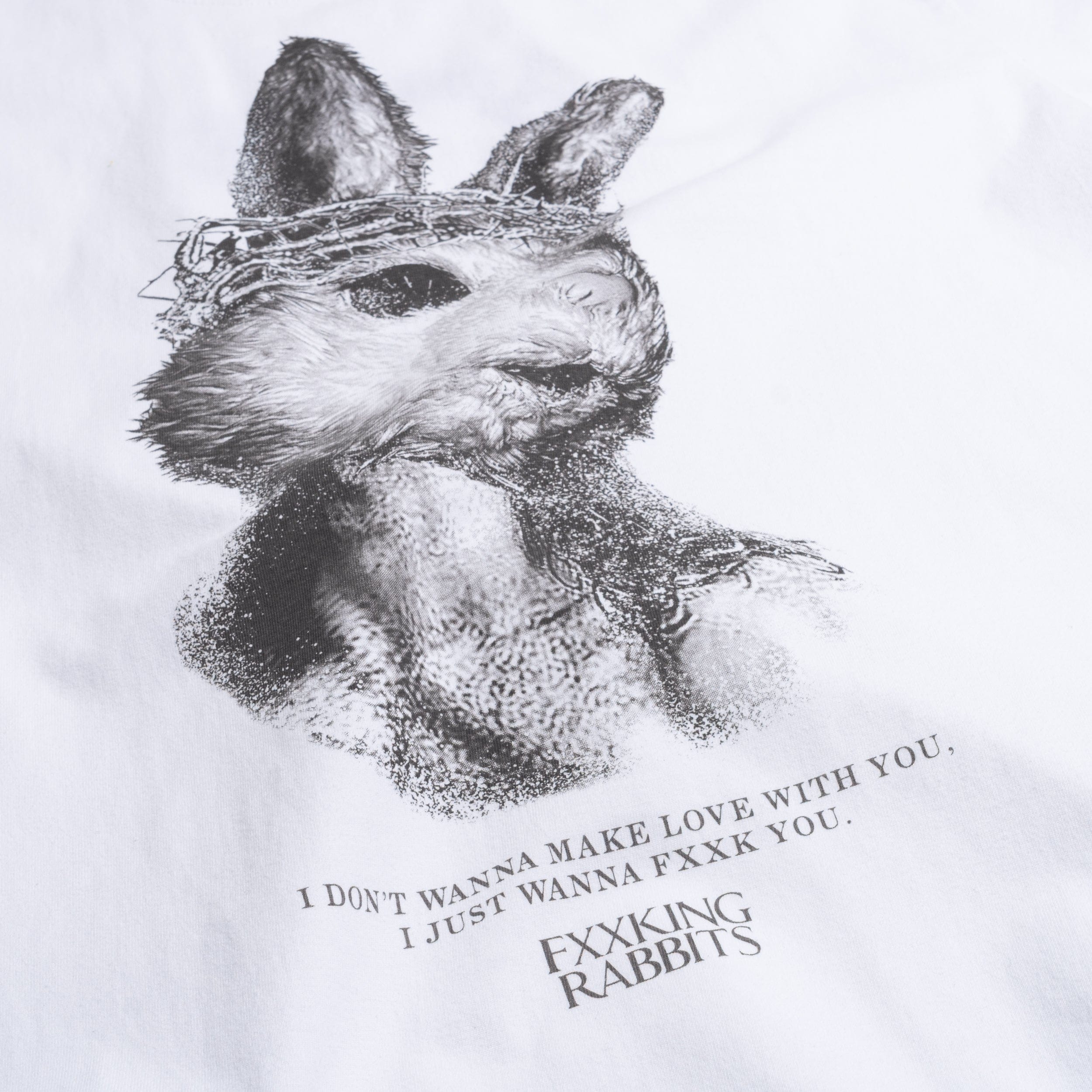 FR2 Rabbit Jesus Tee White FRC3655