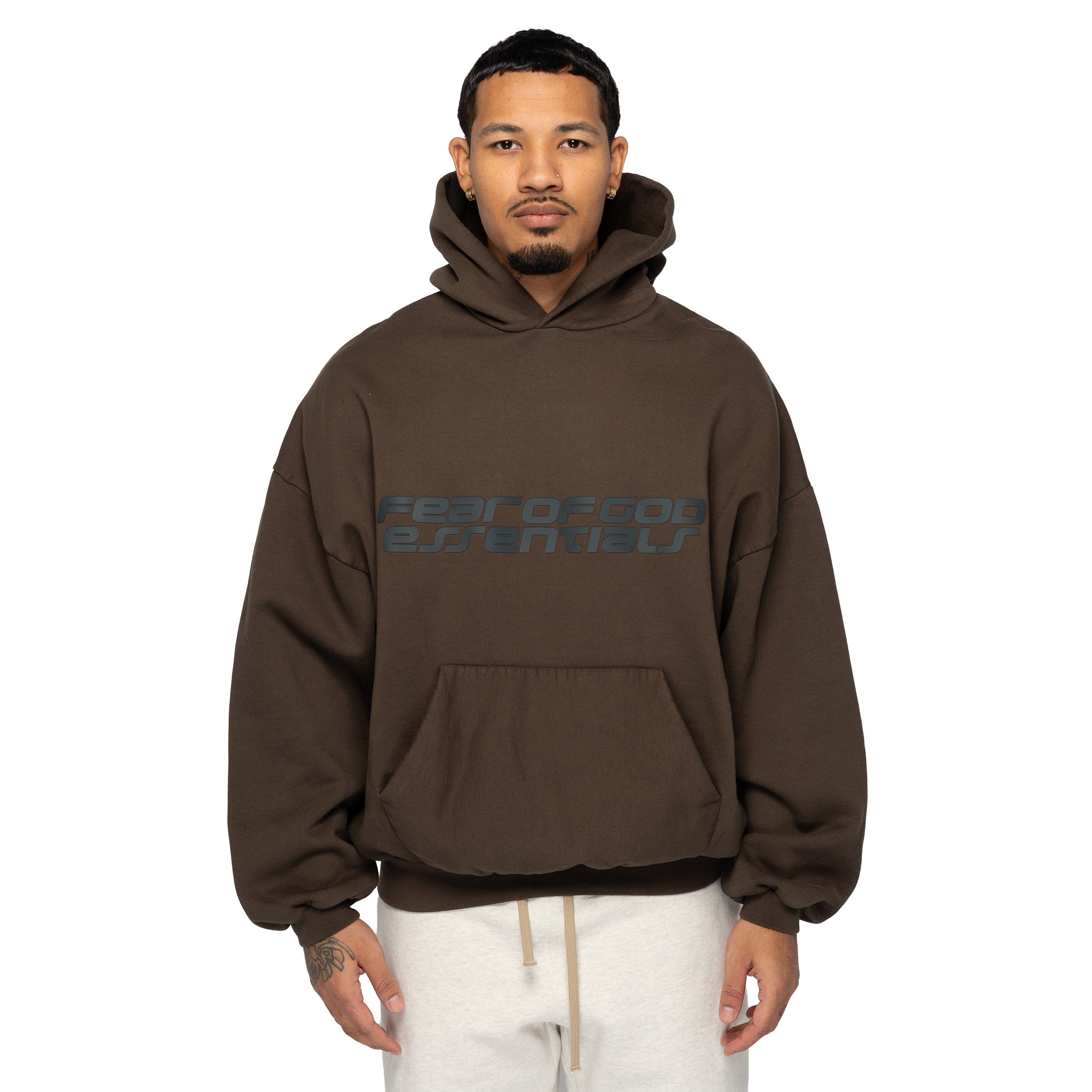 Fear of God Essentials 90s Pullover Hoodie Brown 192HO256563F