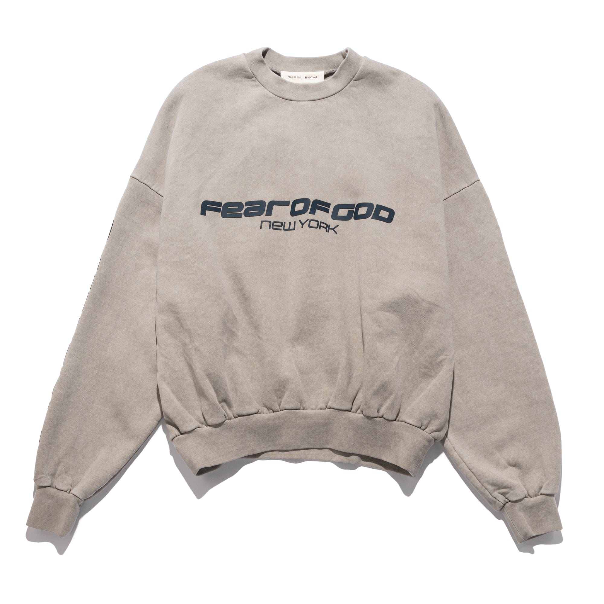 Fear of God Essentials Cropped Relaxed Sweatshirt New York Smoke Grey 192HO256891F