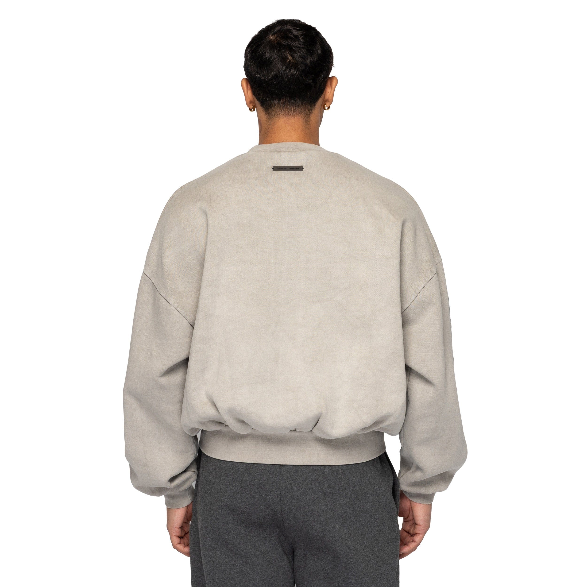 Fear of God Essentials Cropped Relaxed Sweatshirt New York Smoke Grey 192HO256891F