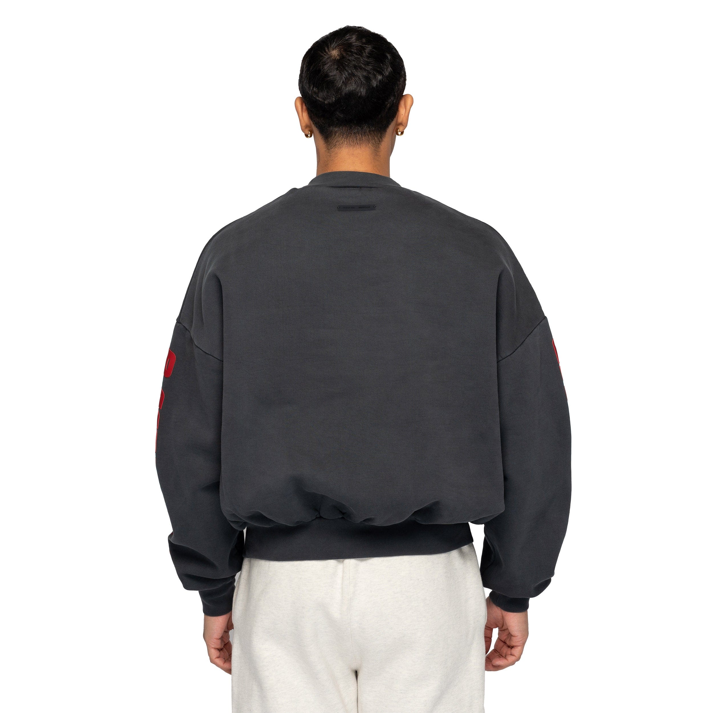 Fear of God Essentials Cropped Relaxed Sweatshirt Chicago Iron Grey 192HO256892F