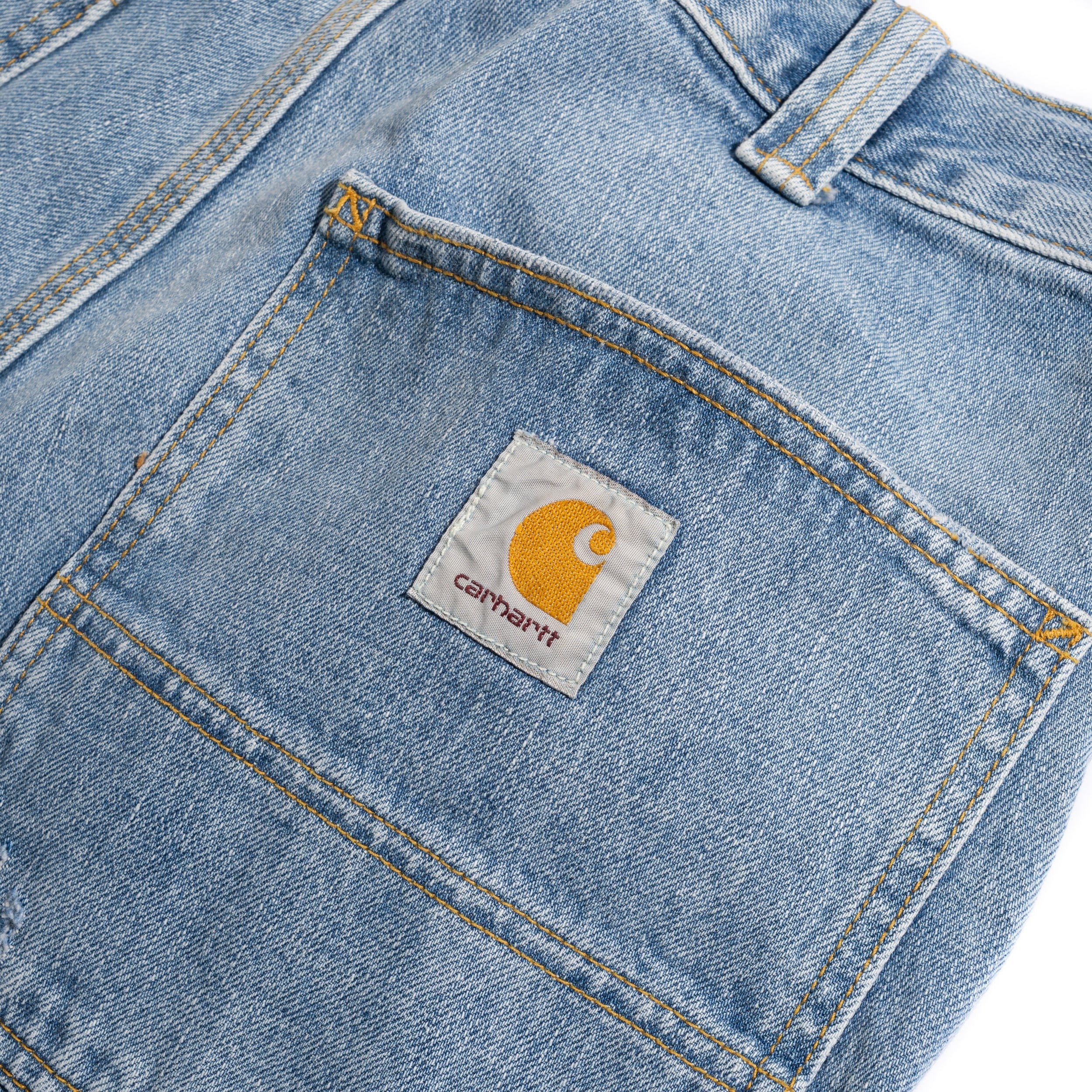 Carhartt WIP OG Double Knee Pant 12oz Blue Burst Washed Denim I035797