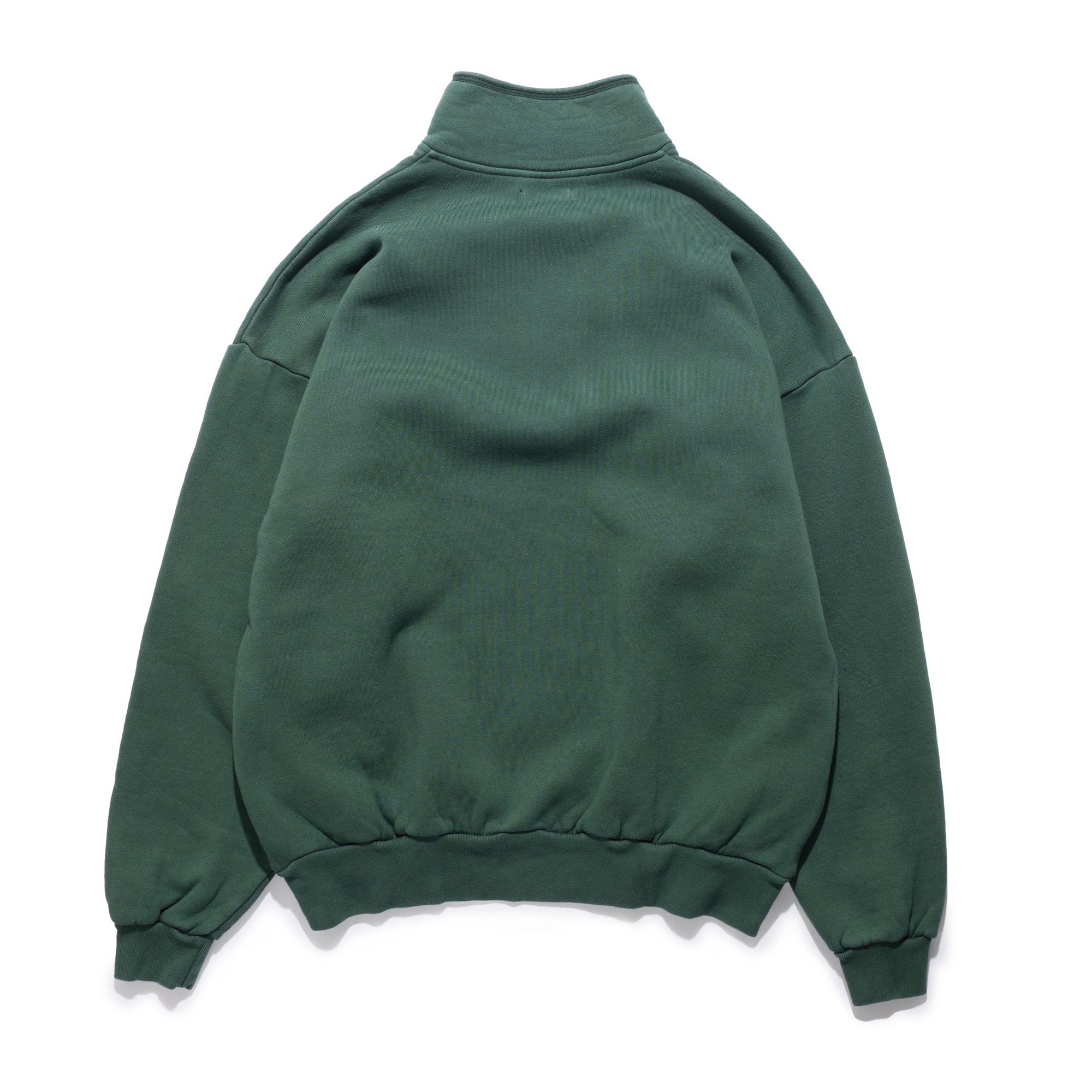 is-ness Pig Dyed Zip Sweatshirt Green 1007AWCS04