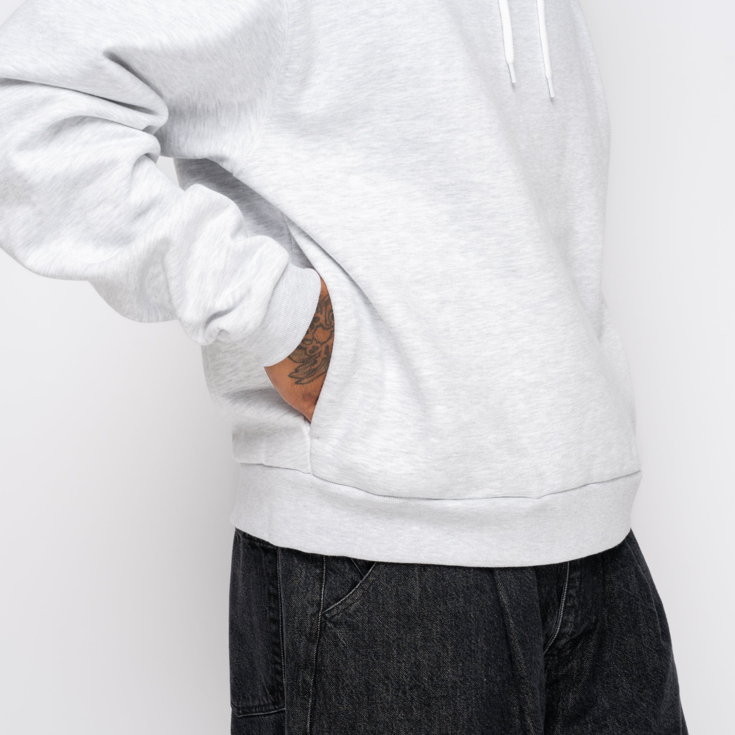 The North Face TNF Red Box Hoodie Classic Grey NF0A8EFZ